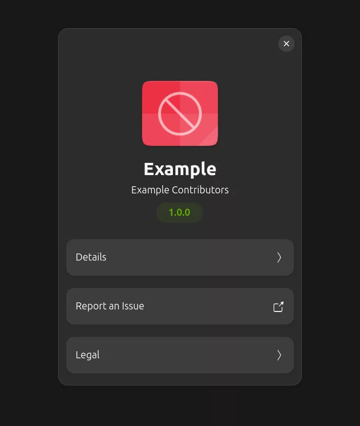 About dialog gnome